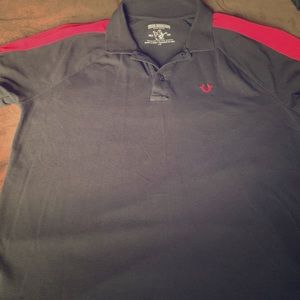 Men’s black & red collared shirt
